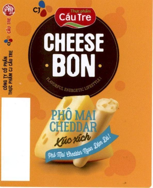 Nhãn hiệu Thực phẩm Cầu Tre CHEESE BON Phô Mai CHEDDAR xúc xích  của Công ty cổ phần thực phẩm CJ Cầu Tre, số đơn 4-2017-20719