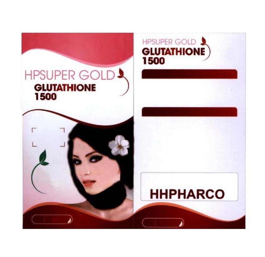 Nhãn hiệu HPSUPER GOLD GLUTATHIONE 1500 HHPHARCO  của Công ty trách nhiệm hữu hạn TMDV&XNK Hoàng Hải Phát, số đơn 4-2017-21008