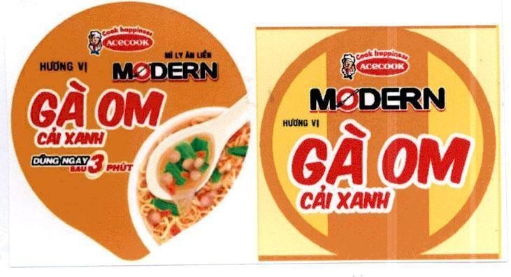 ACECOOK MODERN Hương Vị Gà Om Cải Xanh Mì Ly Ăn Liền Dùng Ngay Sau 3 Phút 