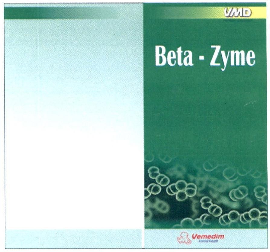 Trademark Beta - Zyme VMD Vemedim corporation Animal Health  of Công ty cổ phần sản xuất kinh doanh vật tư và thuốc thú y (Vemedim), application No 4-2017-23572