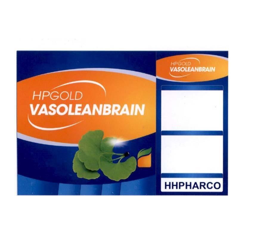 Nhãn hiệu HPGOLD VASOLEANBRAIN HHPHARCO  của Công ty trách nhiệm hữu hạn TMDV&XNK Hoàng Hải Phát, số đơn 4-2017-25409