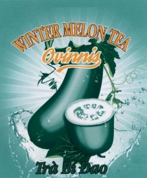 Nhãn hiệu WINTER MELON TEA Ovinnis Trà Bí Đao  của Công ty TNHH công nghệ thực phẩm Hoàng Phương, số đơn 4-2017-25857