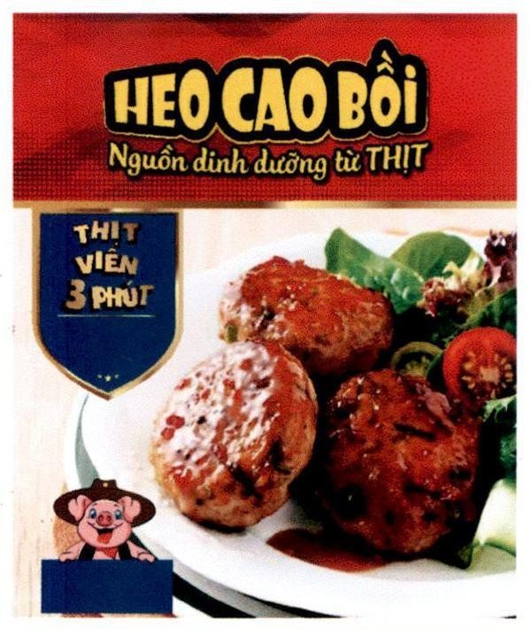Trademark Heo Cao Bồi Nguồn dinh dưỡng từ Thịt Thịt Viên 3 Phút  of Công ty cổ phần MASAN JINJU, application No 4-2017-28044