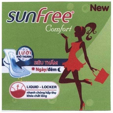 Trademark sunfree Siêu Thấm Comfort Lưới Khô Thoáng Siêu Thấm Ngày/đêm New LIQUID - LOCKER  of Công ty TNHH TAISUN Việt Nam, application No 4-2017-37708