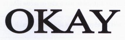 Trademark OKAY  of Công ty TNHH một thành viên sản xuất thương mại mỹ phẩm Seven Nine, application No 4-2018-00212