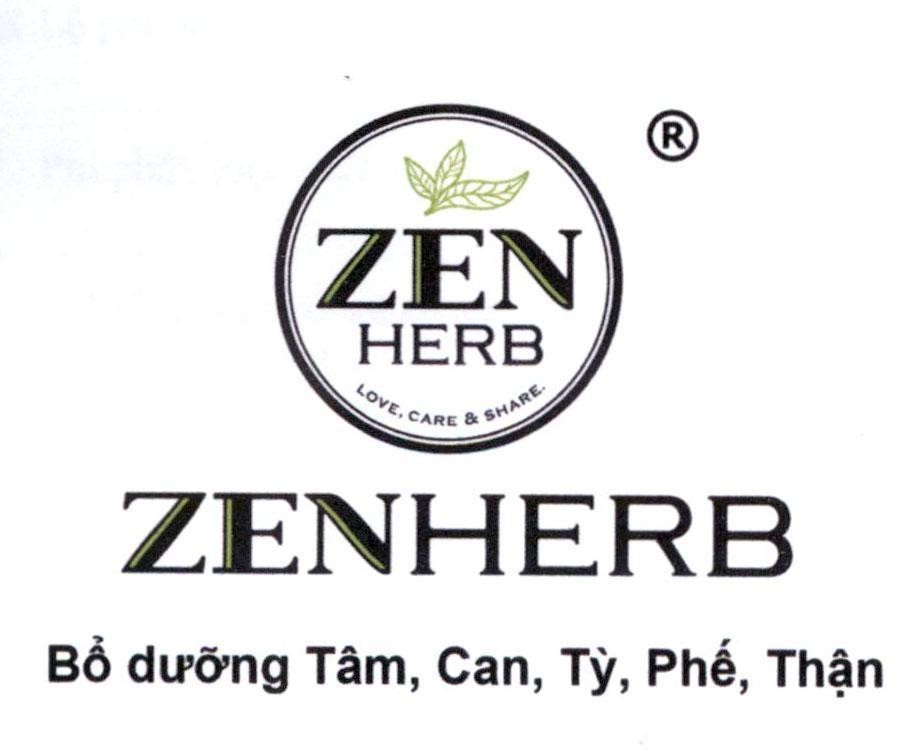 Nhãn hiệu ZEN HERB ZENHERB Bổ dưỡng Tâm, Can, Tỳ, Phế, Thận  của <b></b>, số đơn 4-2018-04870