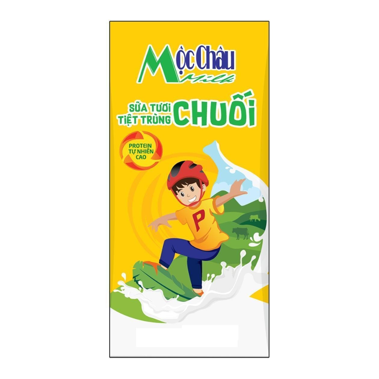 Mộc Châu Milk Sữa Tươi Tiệt Trùng Chuối Protein Tự Nhiên Cao 