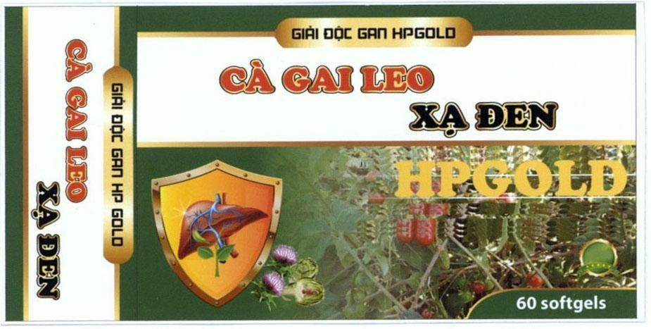 Nhãn hiệu HPGOLD Cà Gai Leo Xạ Đen Giải Độc Gan HPGOLD Cà Gai Leo Xạ Đen Giải Độc Gan HP GOLD 60 softgels  của Công ty trách nhiệm hữu hạn TMDV&XNK Hoàng Hải Phát, số đơn 4-2018-19921