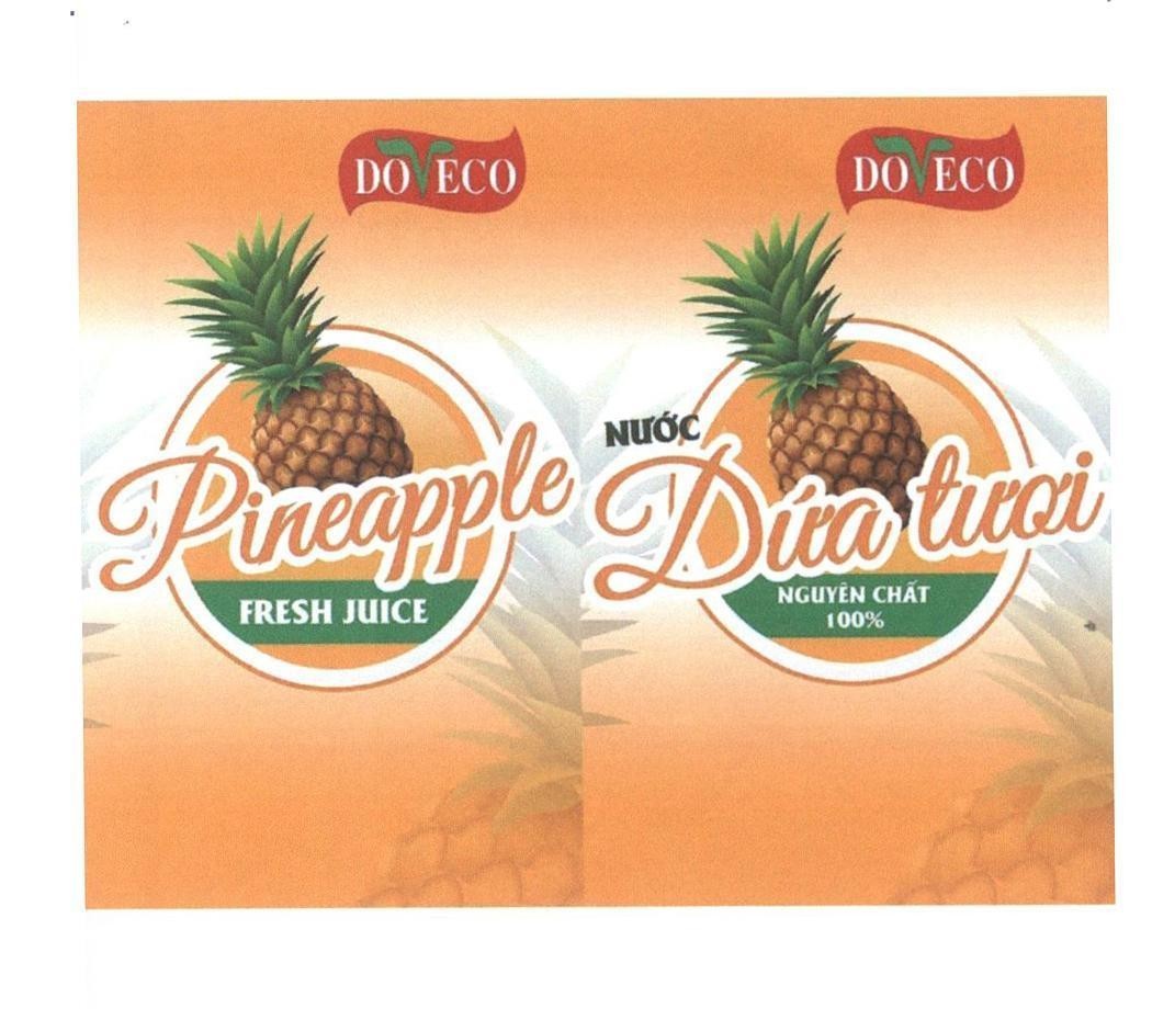 DOVECO Pineapple FRESH JUICE DOVECO Nước Dứa Tươi Nguyên Chất 100% 