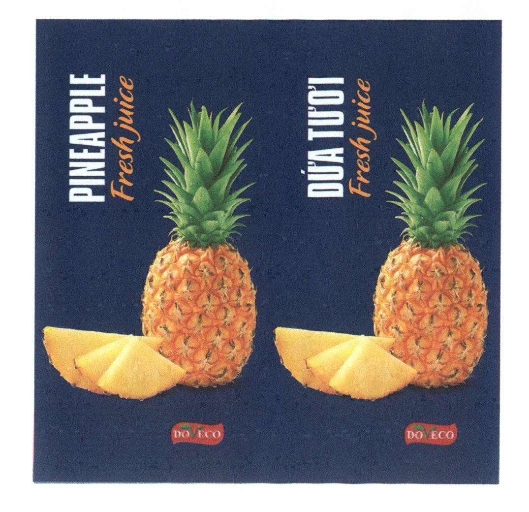 DOVECO PINEAPPLE Fresh juice DOVECO Dứa Tươi Fresh juice 
