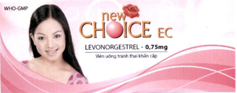 Nhãn hiệu new CHOICE EC WHO GMP LEVONORGESTREL 0,75mg Viên uống tránh thai khẩn cấp  của DKT INTERNATIONAL, INC, số đơn 4-2018-34950