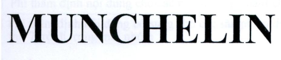 Nhãn hiệu MUNCHELIN  của Công ty TNHH thương mại và dịch vụ tổng hợp Vi Thiện Nhân, số đơn 4-2018-35763