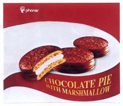 Nhãn hiệu CHOCOLATE PIE WITH MARSHMALLOW phaner  của Công ty TNHH chế biến thực phẩm & bánh kẹo Phạm Nguyên, số đơn 4-2018-38980
