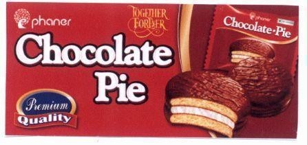 Nhãn hiệu Chocolate Pie TOGETHER FOREVER phaner Premium Quality  của Công ty TNHH chế biến thực phẩm & bánh kẹo Phạm Nguyên, số đơn 4-2018-38981