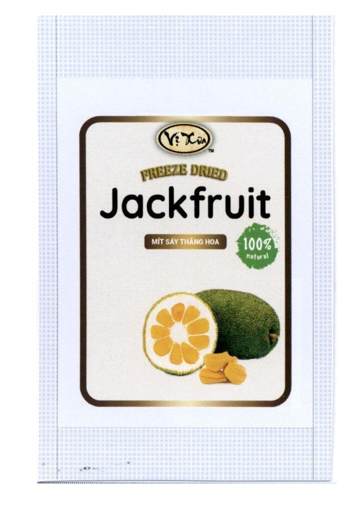 Nhãn hiệu Vị Xưa TM FREEZE DRIED Jackfruit Mít Sấy Thăng Hoa 100% natural  của Công ty TNHH Nam Phương V.N, số đơn 4-2018-39041