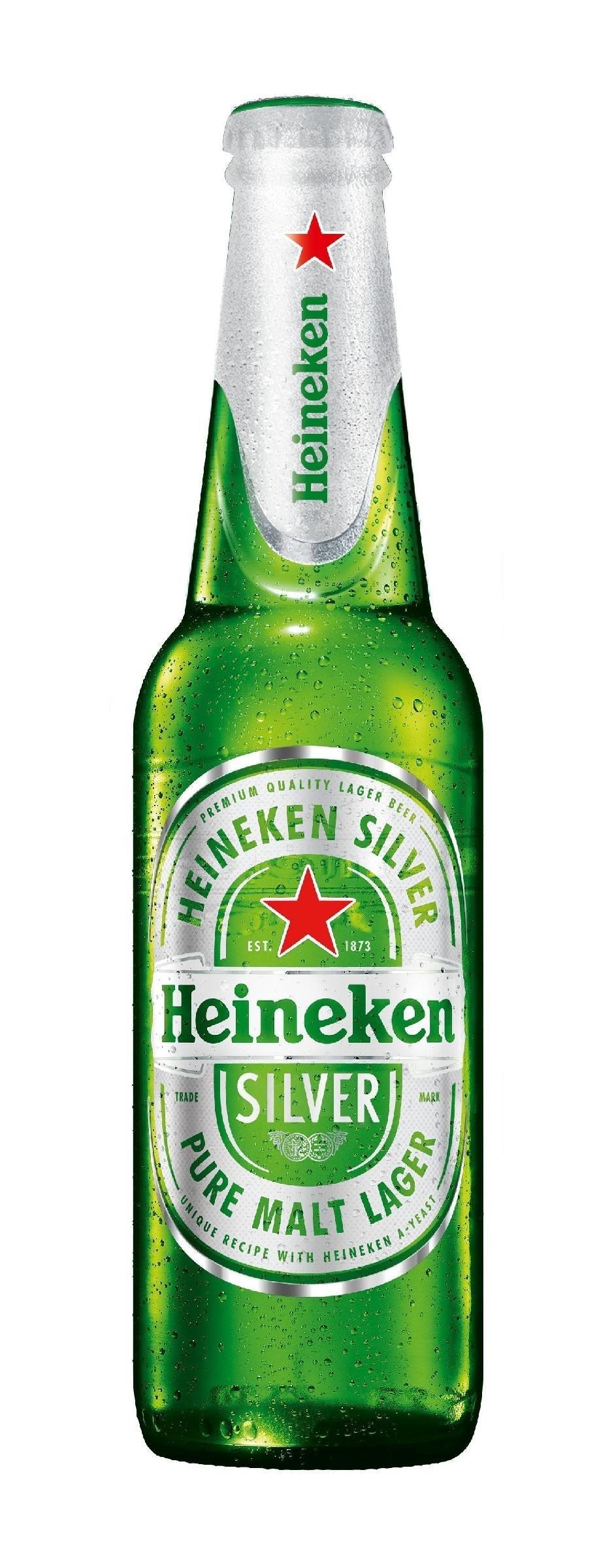 Trademark Heineken Heineken SILVER PURE MALT LAGER PREMIUM QUALITY LAGER BEER UNIQUE RECIPE WITH HEINEKEN A-YEAST EST. 1873  of Heineken Brouwerijen B.V., application No 4-2018-39192