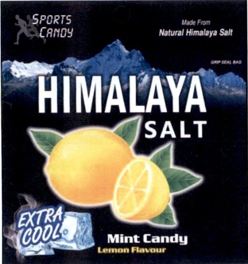 HIMALAYA SALT SPORTS CANDY EXTRA COOL Mint Candy Lemon Flavour Made From Natural Himalaya Salt GRIP SEAL BAG 