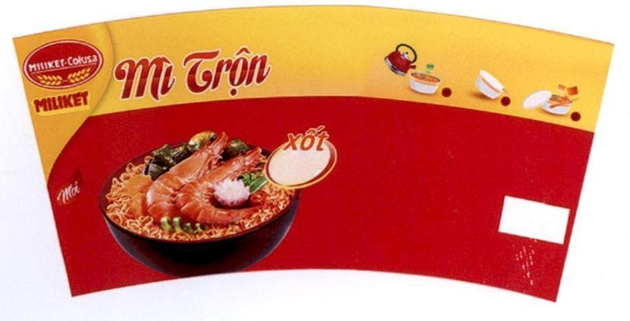 Trademark Mì Trộn MILIKET MILIKET-Colusa Xốt Mới  of Công ty cổ phần lương thực thực phẩm COLUSA-MILIKET, application No 4-2018-45155