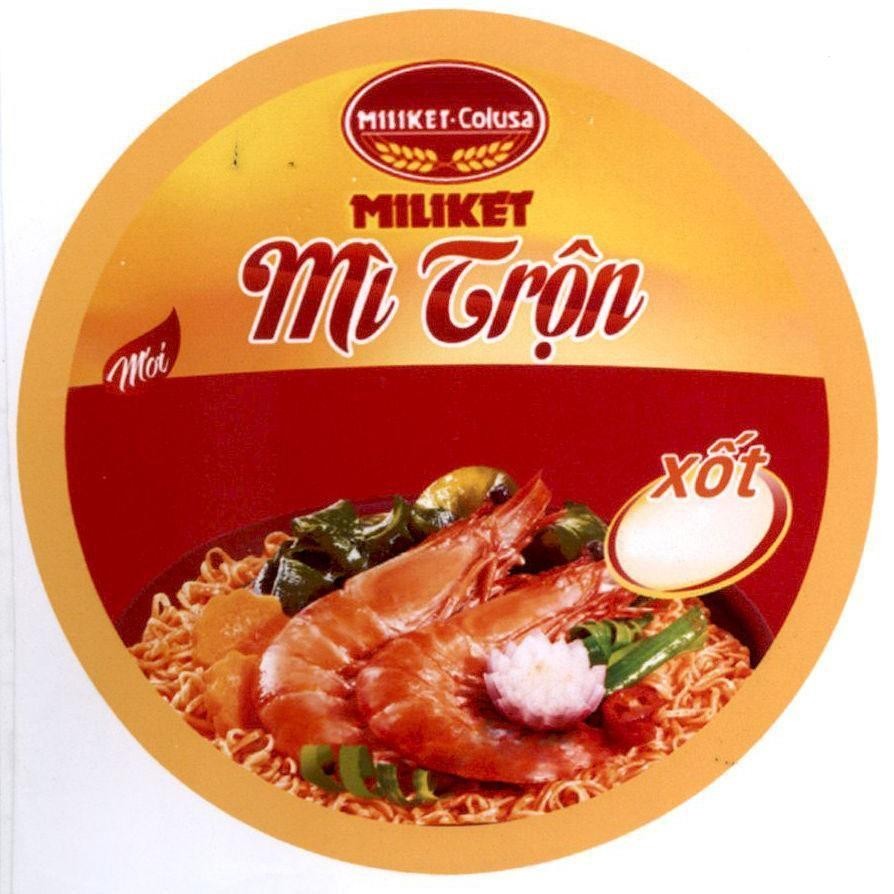 Trademark Mì Trộn MILIKET MILIKET-Colusa Xốt Mới  of Công ty cổ phần lương thực thực phẩm COLUSA-MILIKET, application No 4-2018-45158