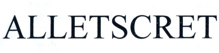 Nhãn hiệu ALLETSCRET  của Công ty cổ phần Nhan sắc Việt Nam, số đơn 4-2019-07697