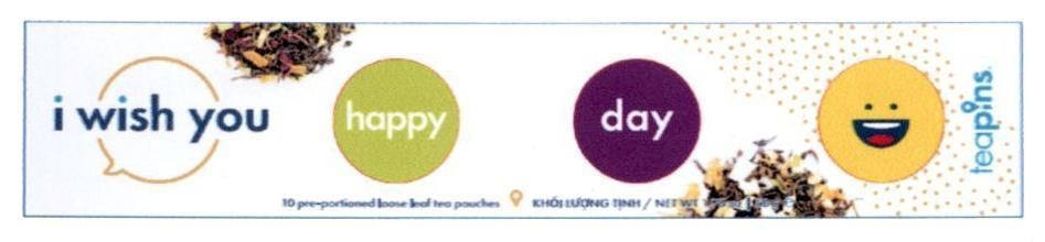 teapins i wish you happy day 10 pre-portioned loose leaf tea pouches Khối Lượng Tịnh/NET WT: 1.76 oz 50 g e 