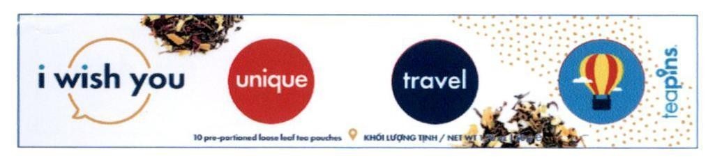 teapins i wish you unique travel 10 pre-portioned loose leaf tea pouches Khối Lượng Tịnh/NET WT: 1.76 oz 50 g e, hình 