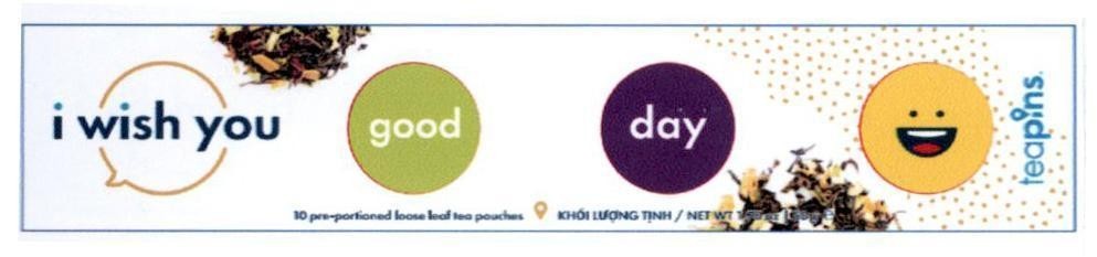 i wish you good day teapins 10 pre-portioned loose leaf tea pouches Khối Lượng Tịnh/NET WT: 1.76 oz 50 g e 