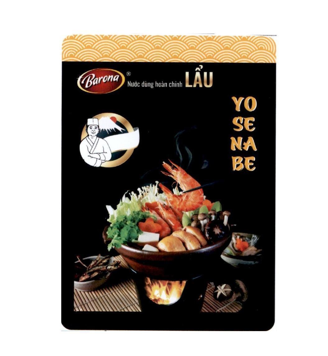 Nhãn hiệu Barona Nước dùng hoàn chỉnh LẨU YO SE NA BE  của Công ty TNHH Nam Phương V.N, số đơn 4-2019-12825