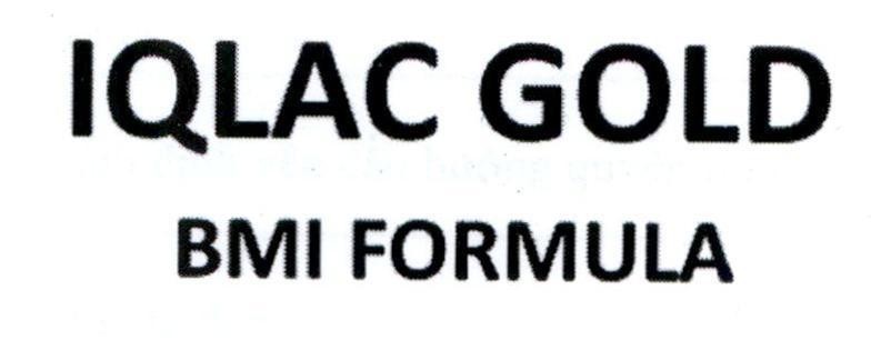 Nhãn hiệu IQLAC GOLD BMI FORMULA  của Công ty cổ phần Sữa chuyên nghiệp Việt Nam, số đơn 4-2019-14608