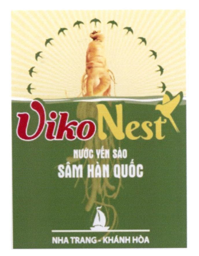 Nhãn hiệu VikoNest Nước Yến Sào Sâm Hàn Quốc Nha Trang - Khánh Hòa  của Công ty cổ phần nước khoáng Khánh Hòa, số đơn 4-2019-18942