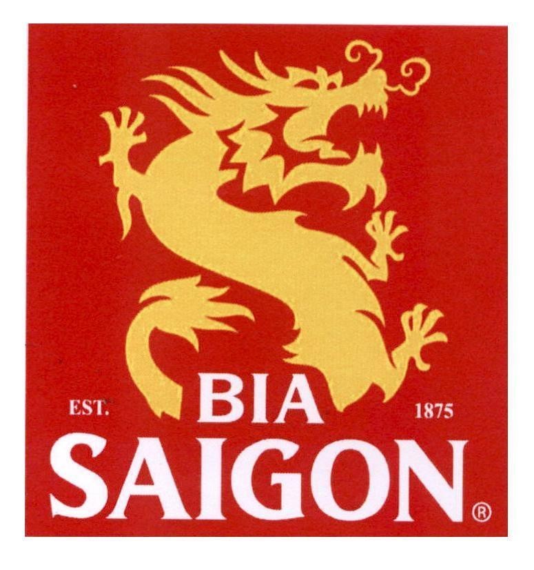 Trademark BIA SAIGON EST. 1875  of Tổng công ty cổ phần Bia - Rượu - Nước giải khát Sài Gòn, application No 4-2019-20748