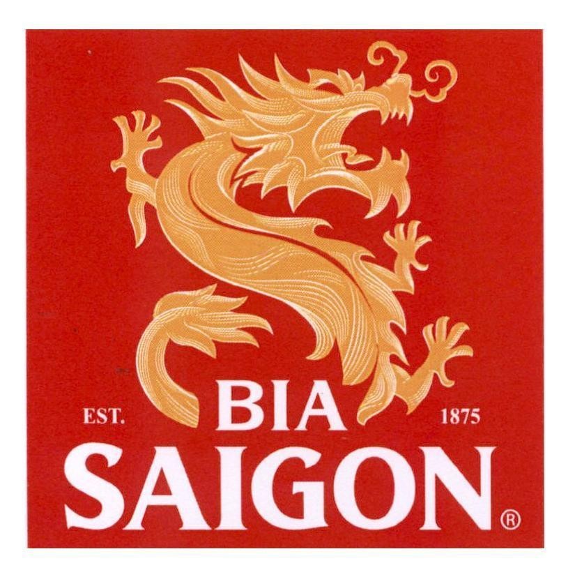 Trademark BIA SAIGON EST. 1875  of Tổng công ty cổ phần Bia - Rượu - Nước giải khát Sài Gòn, application No 4-2019-20749