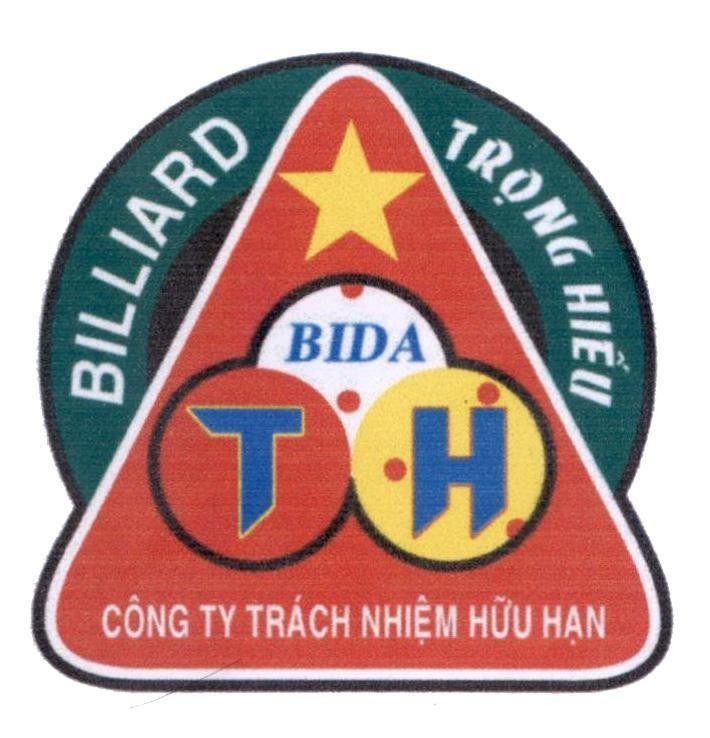 Trademark BILLIARD Trọng Hiếu BIDA T H Công Ty Trách Nhiệm Hữu Hạn  of Công ty TNHH sản xuất Bida Trọng Hiếu, application No 4-2019-20808