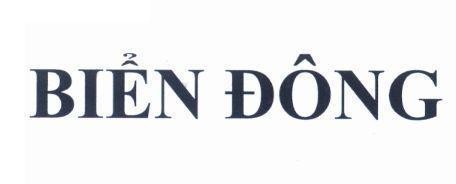 Trademark Biển Đông  of Tổng công ty cổ phần bia - ruợu - nước giải khát Sài Gòn, application No 4-2019-27488