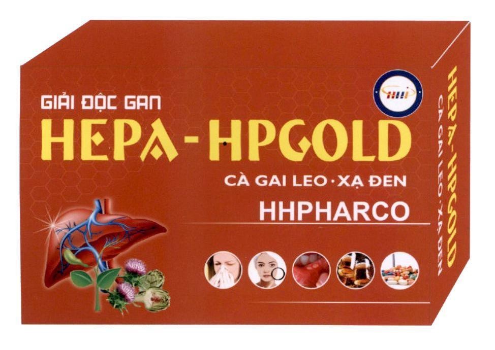 Nhãn hiệu Giải Độc Gan HEPA - HPGOLD Cà Gai Leo - Xạ Đen HHPHARCO HEPA - HPGOLD Cà Gai Leo - Xạ Đen  của Công ty trách nhiệm hữu hạn TMDV&XNK Hoàng Hải Phát, số đơn 4-2019-28625