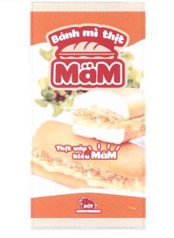 Nhãn hiệu MaM Bánh mì thịt Thịt ướp kiểu MaM Xốt MAYONNAISE  của Công ty TNHH chế biến thực phẩm & bánh kẹo Phạm Nguyên, số đơn 4-2019-42589