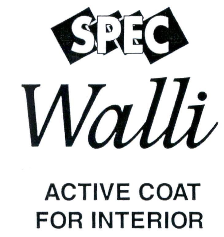 Nhãn hiệu SPEC Walli ACTIVE COAT FOR INTERIOR  của Công ty 4 Oranges Co., Ltd, số đơn 4-2019-50077