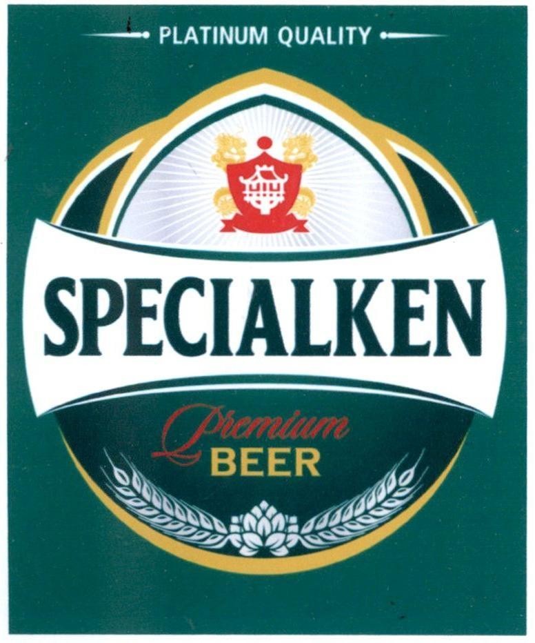 Trademark SPECIALKEN Premium BEER PLATINUM QUALITY  of Công ty cổ phần bia quốc tế Sài Gòn Hà Nội, application No 4-2019-53059