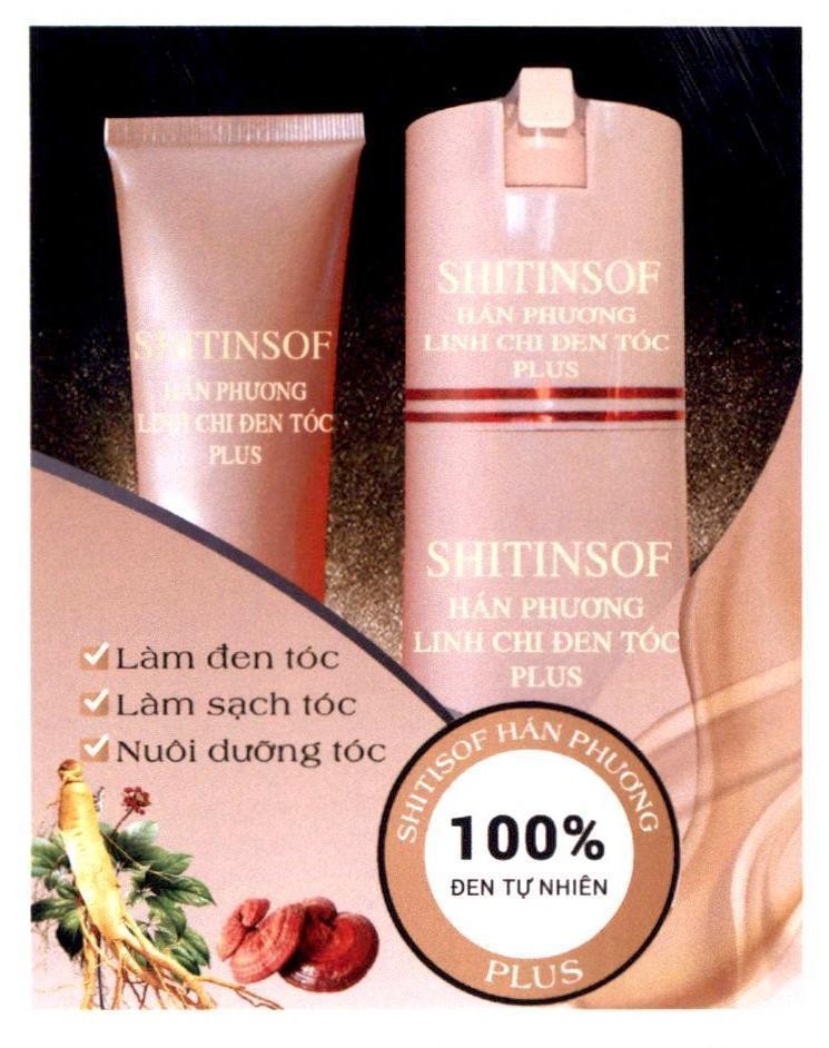 Nhãn hiệu SHITINSOF Hán Phương Linh Chi Đen Tóc PLUS SHITINSOF Hán Phương Linh Chi Đen Tóc PLUS SHITINSOF Hán Phương Linh Chi Đen Tóc PLUS Làm đen tóc Làm sạch tóc Nuôi dưỡng tóc 100% Đen Tự Nhiên SHITINSOF Hán Phương PLUS  của Công ty TNHH Hoàng Hương, số đơn 4-2020-00836