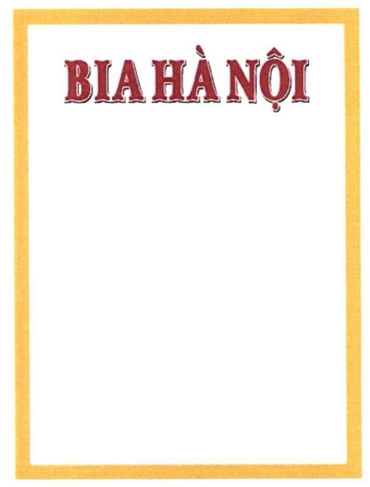 Nhãn hiệu Bia Hà Nội  của Tổng công ty cổ phần bia - rượu - nước giải khát Hà Nội, số đơn 4-2020-03576