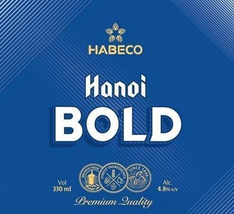 Nhãn hiệu Hanoi BOLD HABECO BREWED FROM FINEST INGREDIENTS SINCE 1980 Premium Quality Vol 330 ml  của Tổng công ty cổ phần bia - rượu - nước giải khát Hà Nội, số đơn 4-2020-08841