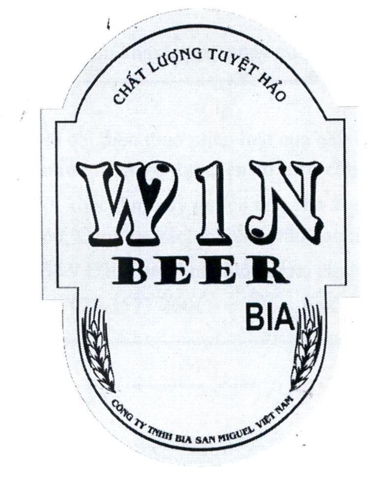 Nhãn hiệu Chất Lượng Tuyệt Hảo W1N BEER BIA Công ty TNHH Bia SAN MIGUEL Việt Nam  của Công ty TNHH Bia San Miguel Việt Nam, số đơn 4-2020-21895