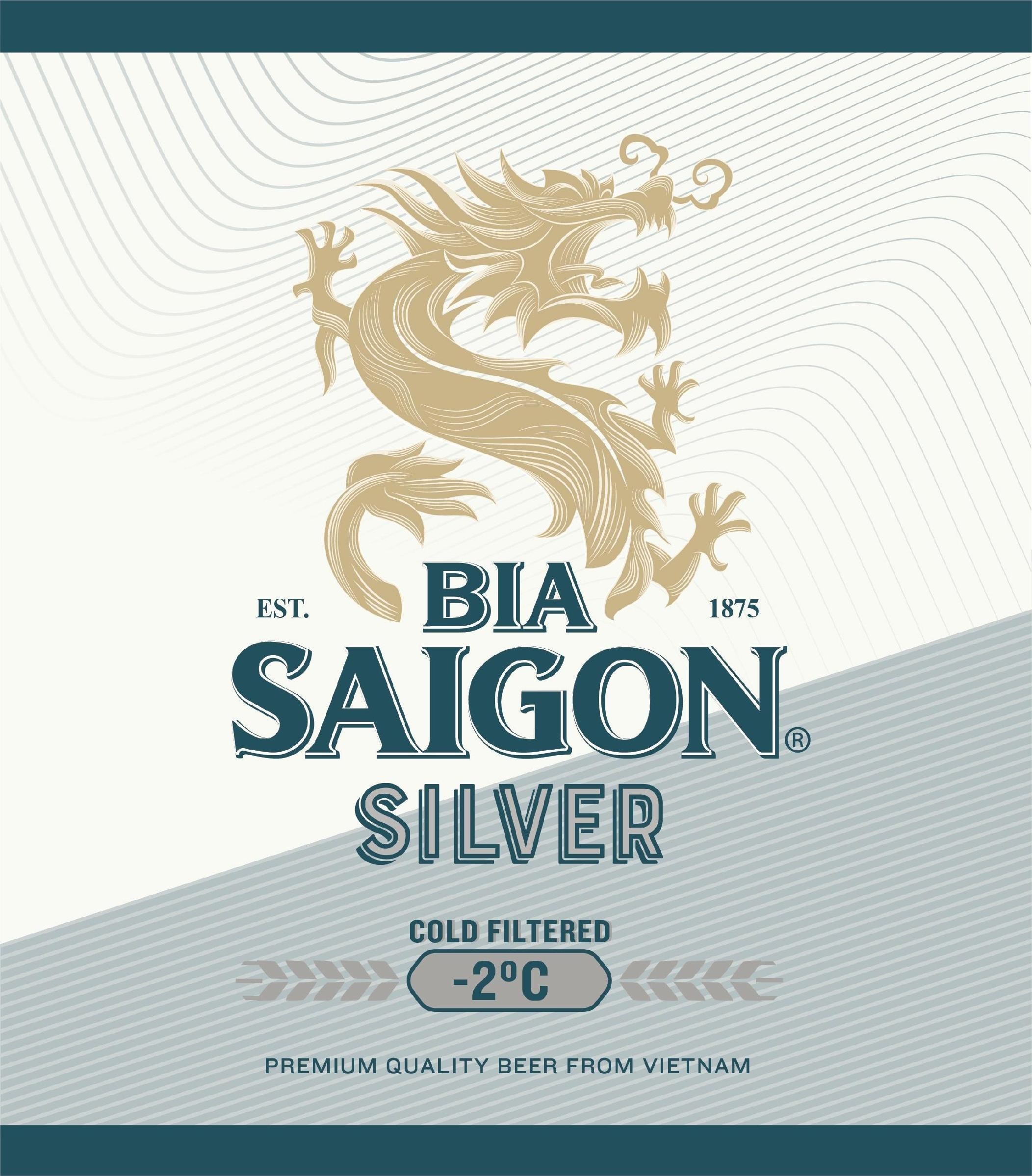 Nhãn hiệu BIA SAIGON SILVER EST 1875 COLD FILTERED -2C PREMIUM QUALITY BEER FROM VIETNAM  của Tổng công ty cổ phần Bia - Rượu - Nước giải khát Sài Gòn, số đơn 4-2020-22886