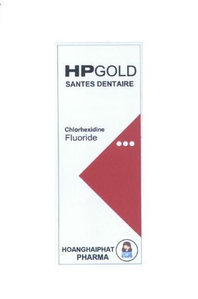 Nhãn hiệu HPGOLD SANTES DENTAIRE HOANGHAIPHAT PHARMA Chlorhexidine Fluoride  của Công ty trách nhiệm hữu hạn TMDV&XNK Hoàng Hải Phát, số đơn 4-2020-27204
