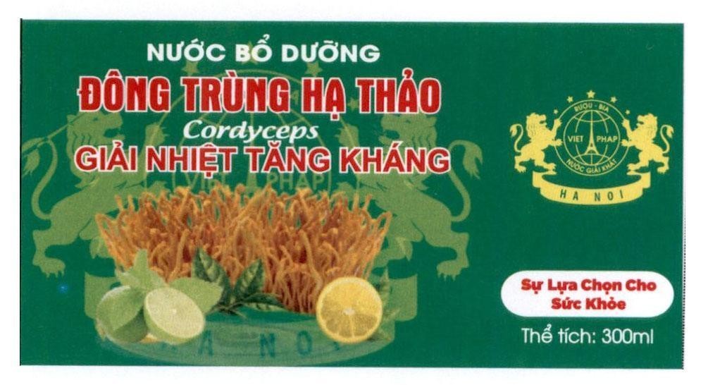 Nước Bổ Dưỡng Đông Trùng Hạ Thảo Cordyceps Giải Nhiệt Tăng Kháng Việt Pháp Nước Giải Khát HA NOI Sự Lựa Chọn Cho Sức Khỏe Thể tích: 300ml 