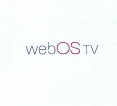Nhãn hiệu webOSTV  của LG ELECTRONICS INC., số đơn 4-2020-29310