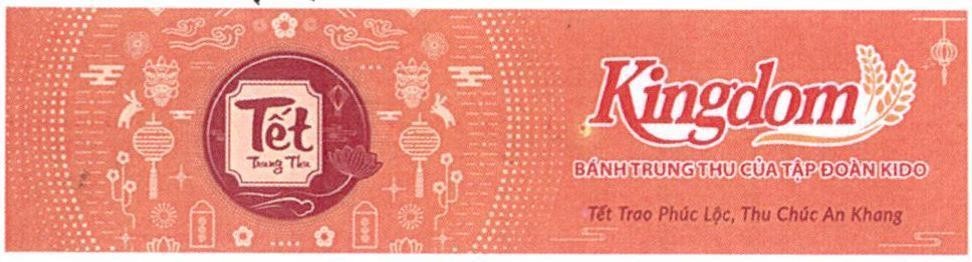 Công ty cổ phần Tập đoàn KIDO的Tết Trung Thu Kingdom bánh trung thu của tập đoàn KIDO Tết Trao Phúc Lộc, Thu Chúc An Khang 品牌, 申请号 4-2020-29597