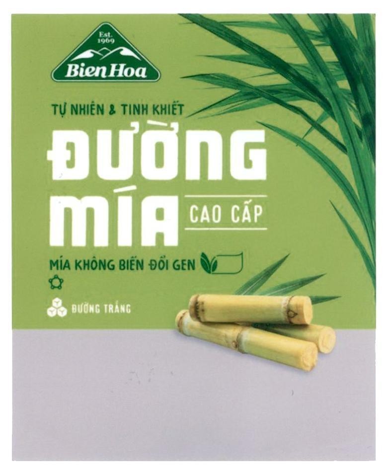 Trademark Bien Hoa Est. 1969 Đường Mía Cao Cấp Tự Nhiên & Tinh Khiết Mía Không Biến Đổi Gen Đường Trắng  of Công ty cổ phần hàng tiêu dùng Biên Hòa, application No 4-2020-29627