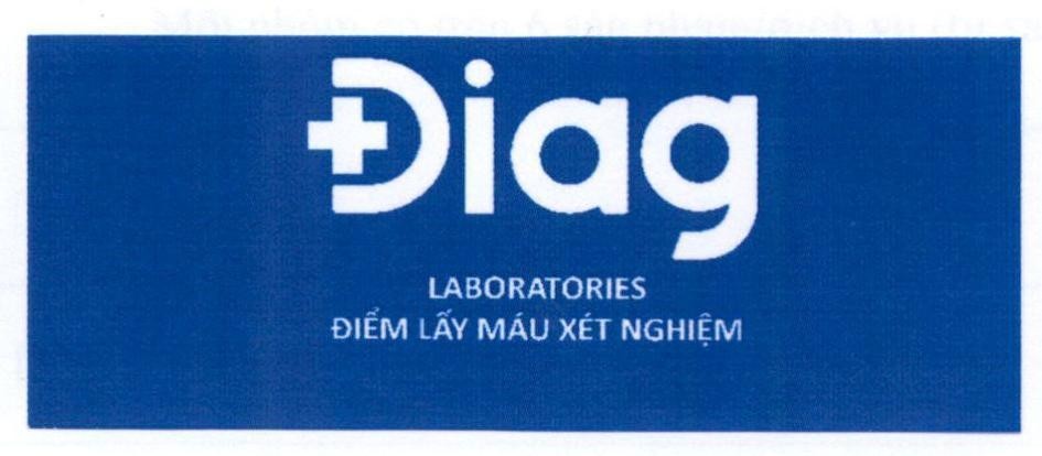 Nhãn hiệu Điag LABORATORIES Điểm Lấy Máu Xét Nghiệm  của Công ty TNHH LAB GROUP INTERNATIONAL Việt Nam, số đơn 4-2020-30562