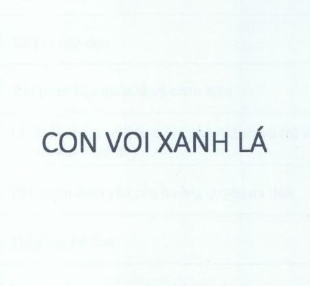 Con Voi Xanh Lá 